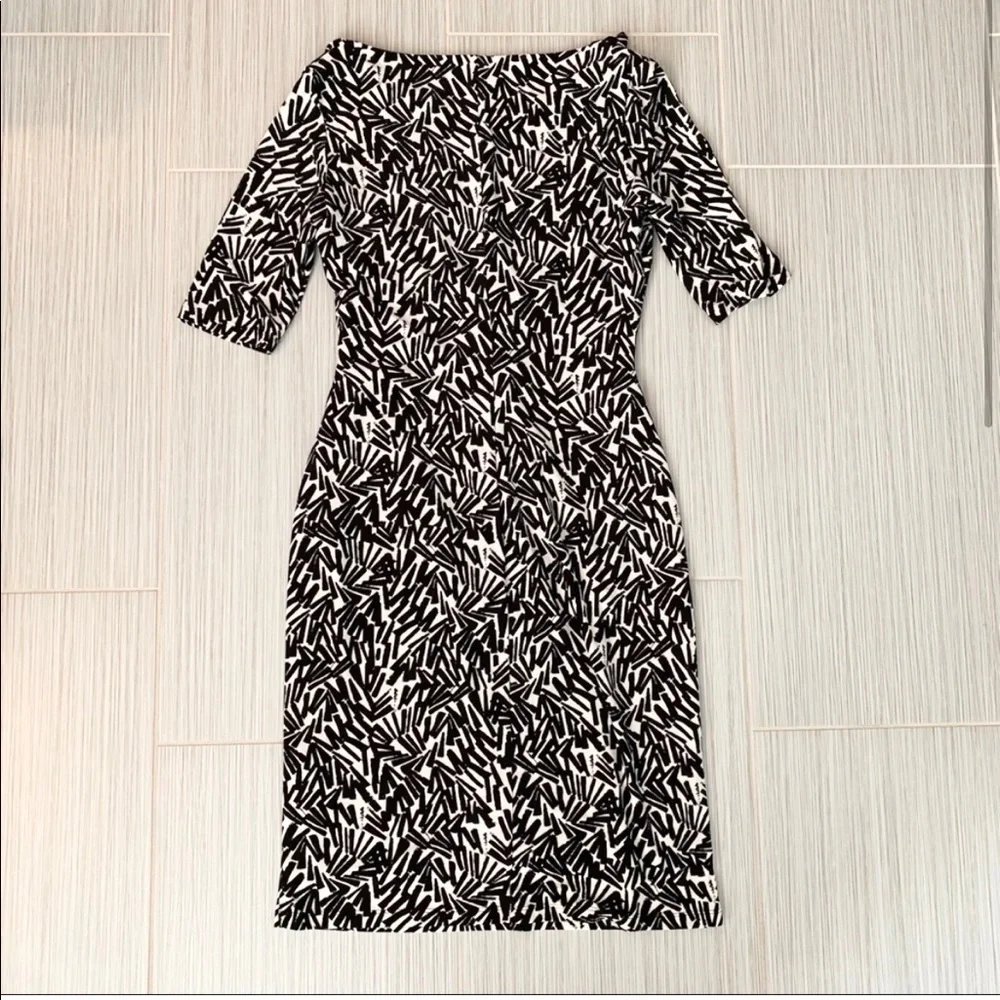 Lauren Ralph Lauren cowl neck stretch dress